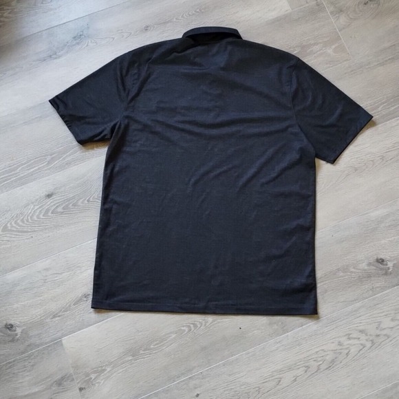 North American Plastics Polo L Nike Golf Dri Fit Shirt Black White Swoosh - Picture 8 of 8